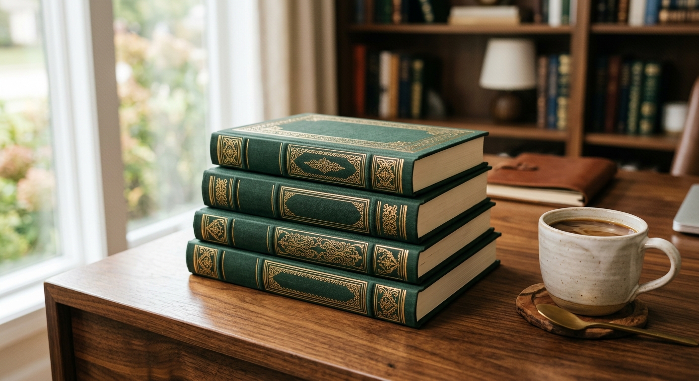 Stack of estate planning books with green and gold covers — Consumer's Guide series by James K. Boyles